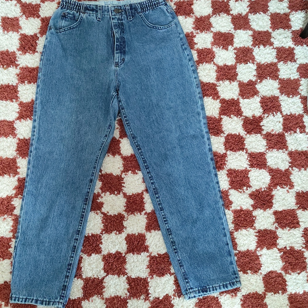 Vintage Lee Denim Pocketless Jeans Elastic Waist